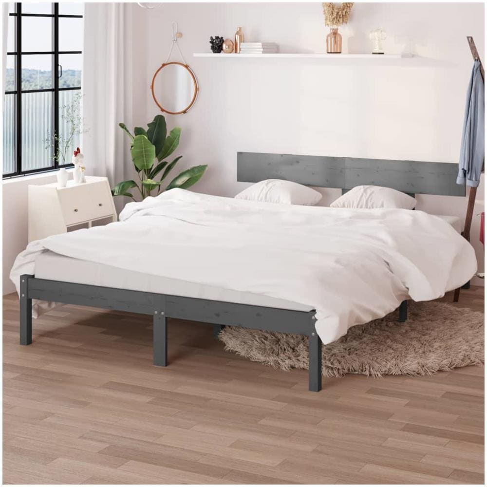 Giroletto Grigio in Massello di Pino 150x200 cm King Size - Foto 1