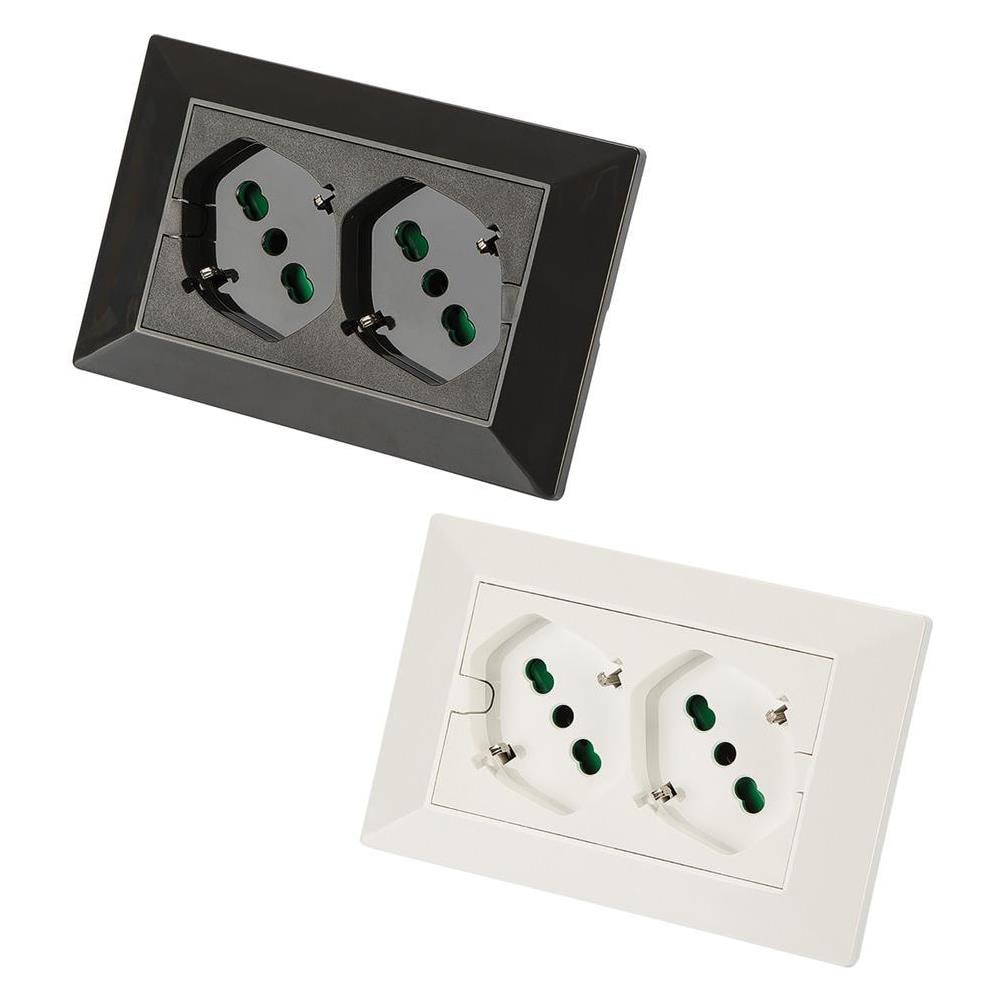 Doppia Presa Incasso Per Scatola Serie 'opera Plus' Colore Bianco - Foto 1