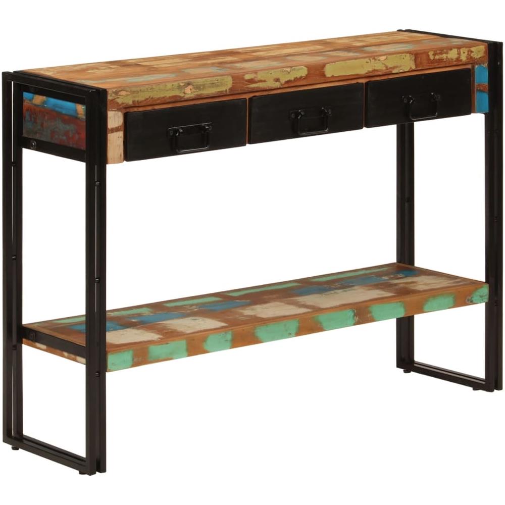 Tavolo Consolle 110x30x76 Cm In Legno Massello Riciclato - Foto 1