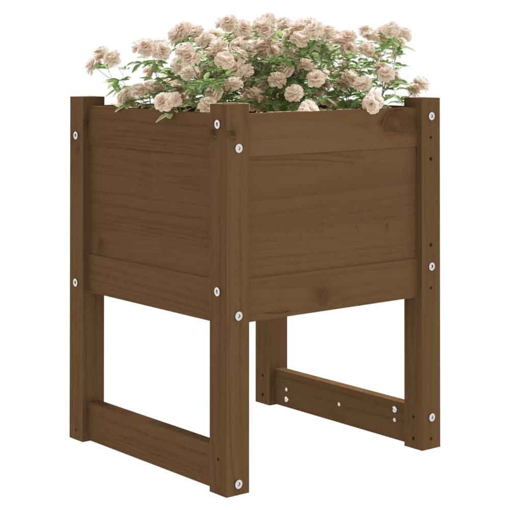 Fioriera Miele 40x40x52,5 cm in Legno Massello di Pino - Foto 2
