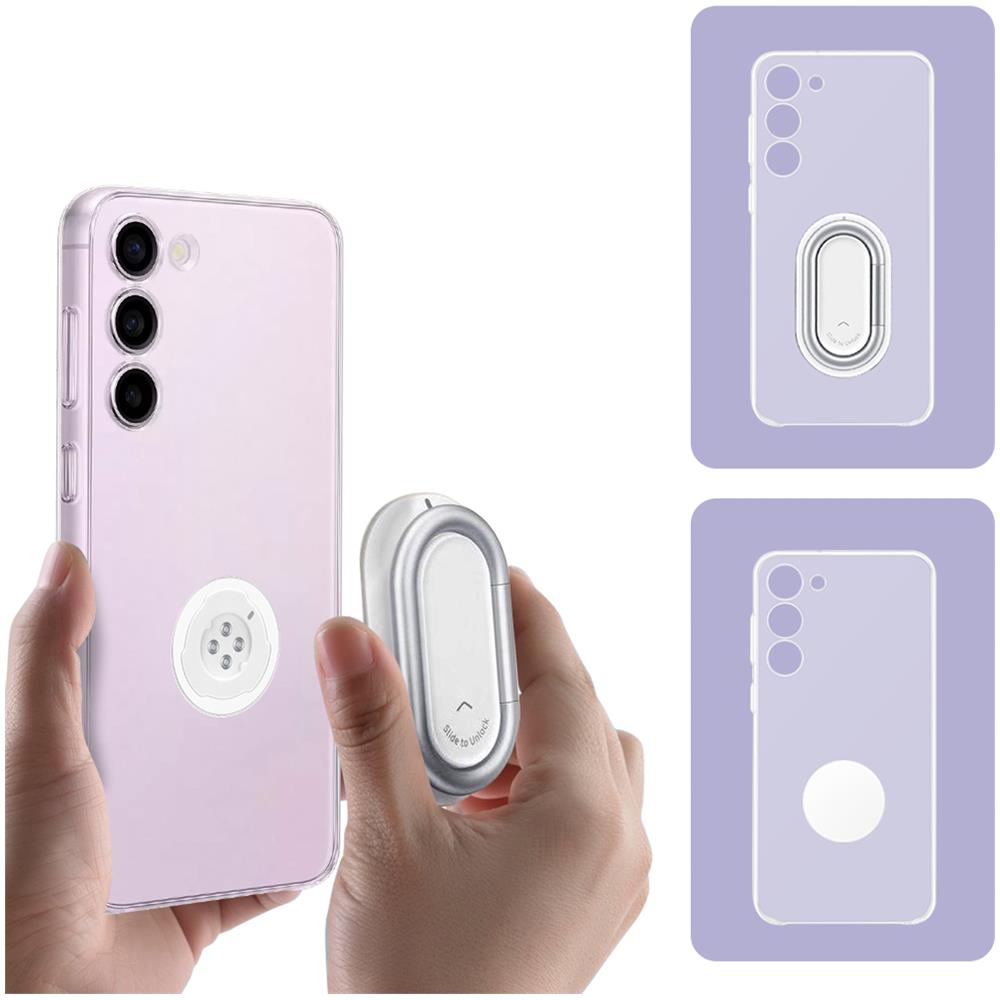 Cover Per Samsung Galaxy S23 Plus Originale Clear Gadget Con Anello Trasparente - Foto 5