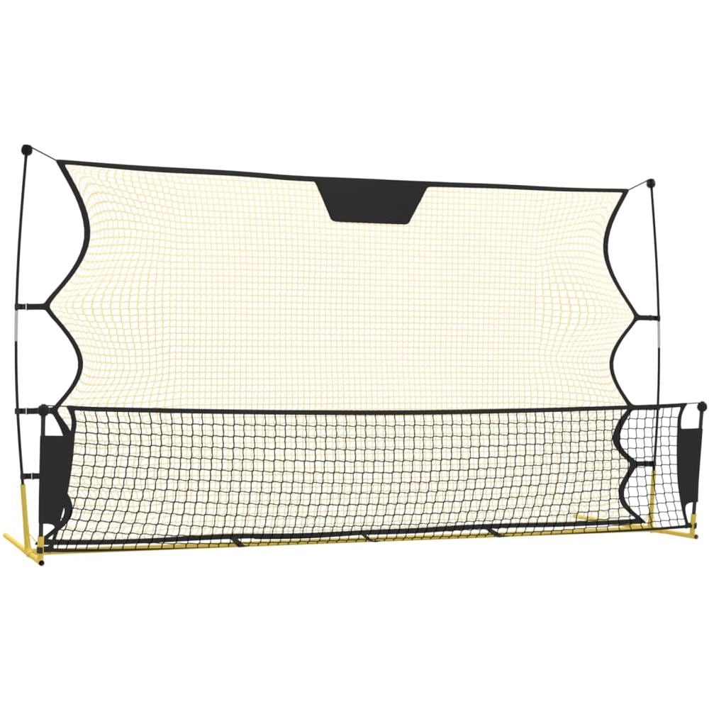 Rete Rimbalzante Da Calcio Nera Gialla 183x85x120cm Poliestere - Foto 2