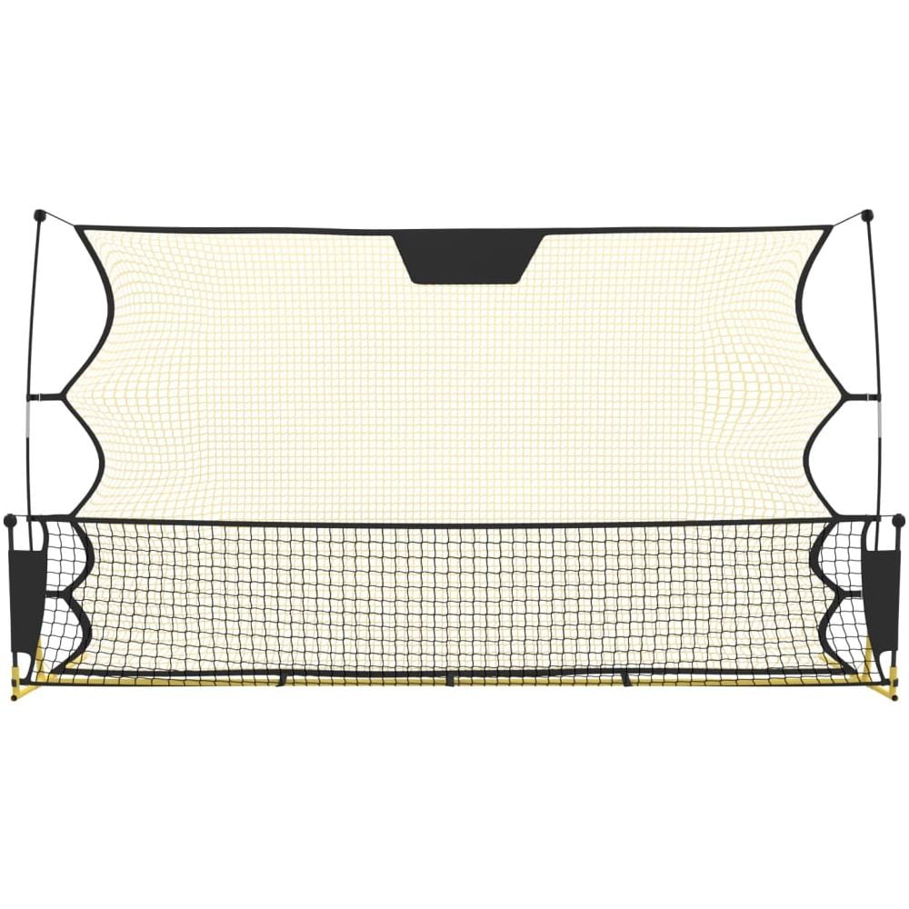 Rete Rimbalzante Da Calcio Nera Gialla 183x85x120cm Poliestere - Foto 3