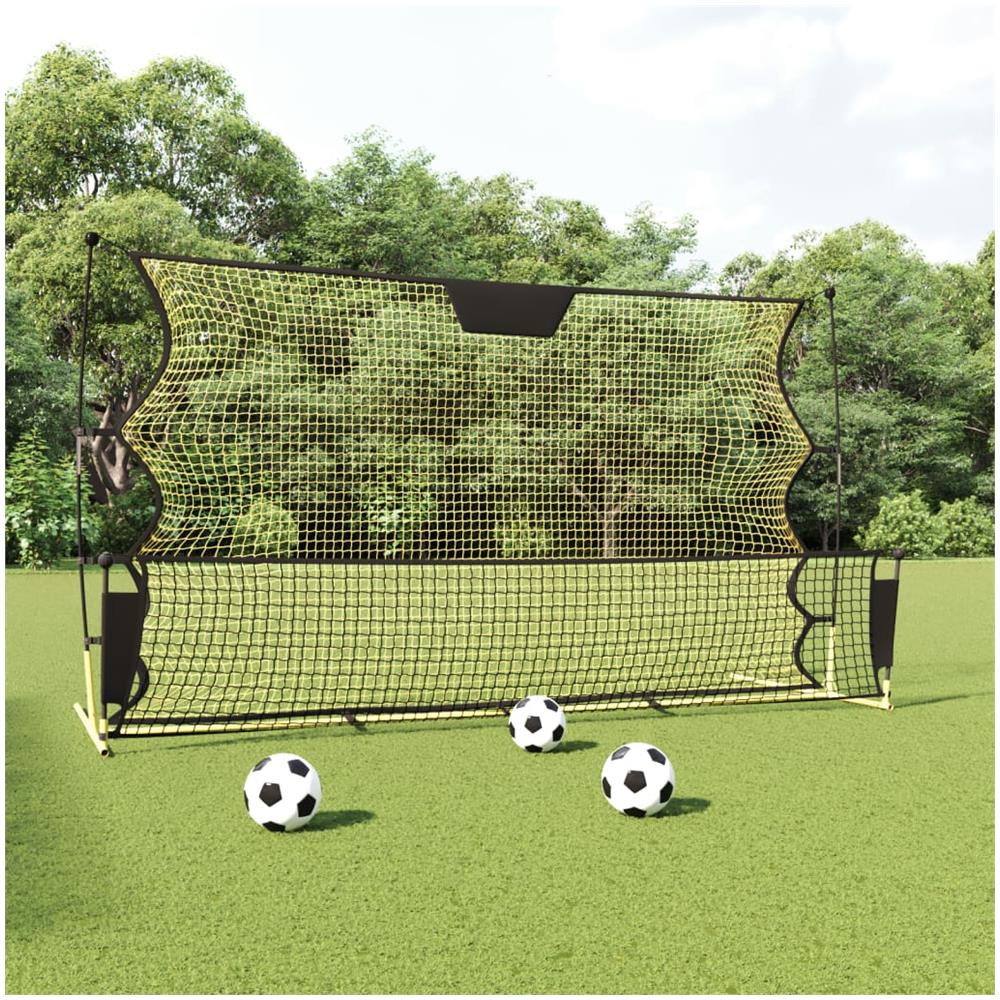Rete Rimbalzante Da Calcio Nera Gialla 183x85x120cm Poliestere - Foto 1