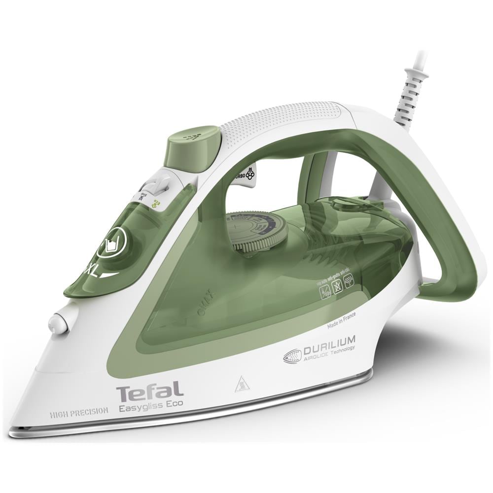 Easygliss Eco FV5781 Ferro da stiro a secco e a vapore Durilium AirGlide soleplate 2800 W Bianco, Verde - Foto 1