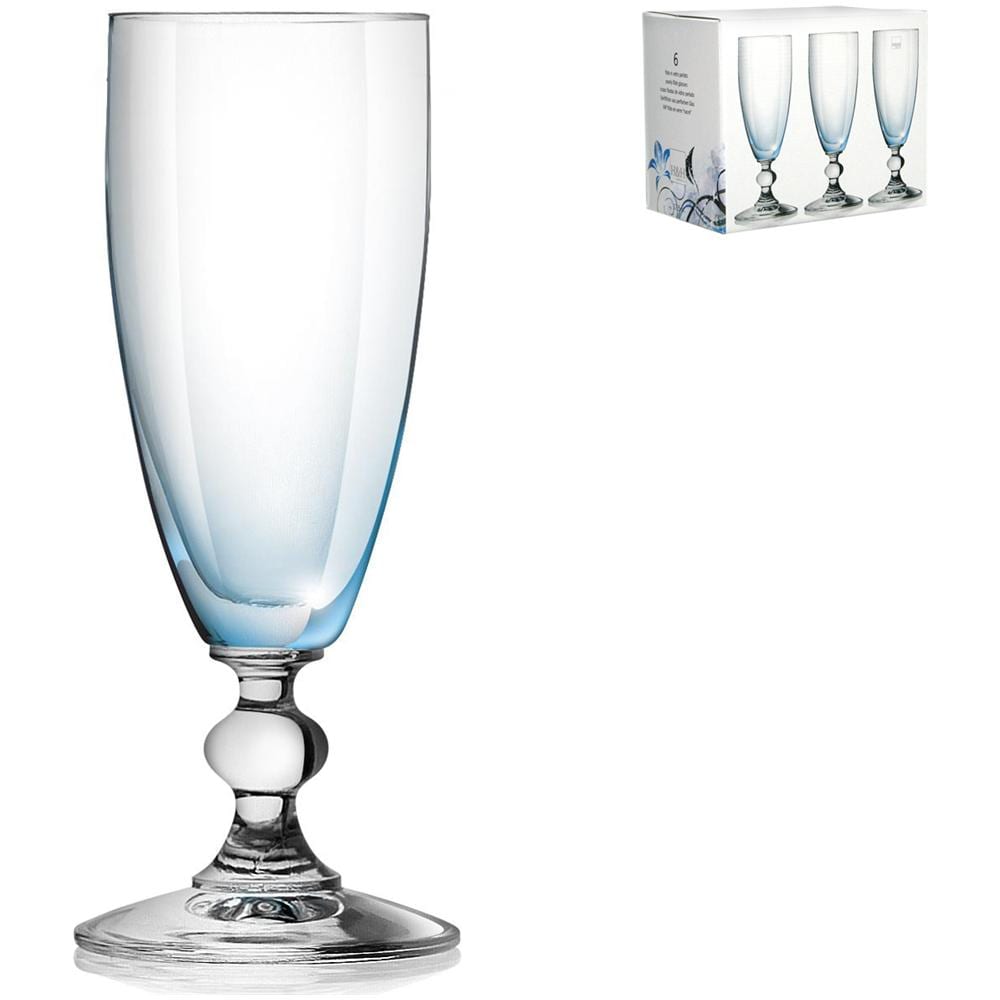 Confezione 6 Calici In Vetro Splendor Cielo Flut17.5 Calici Vino Bicchieri Tavola - Foto 1