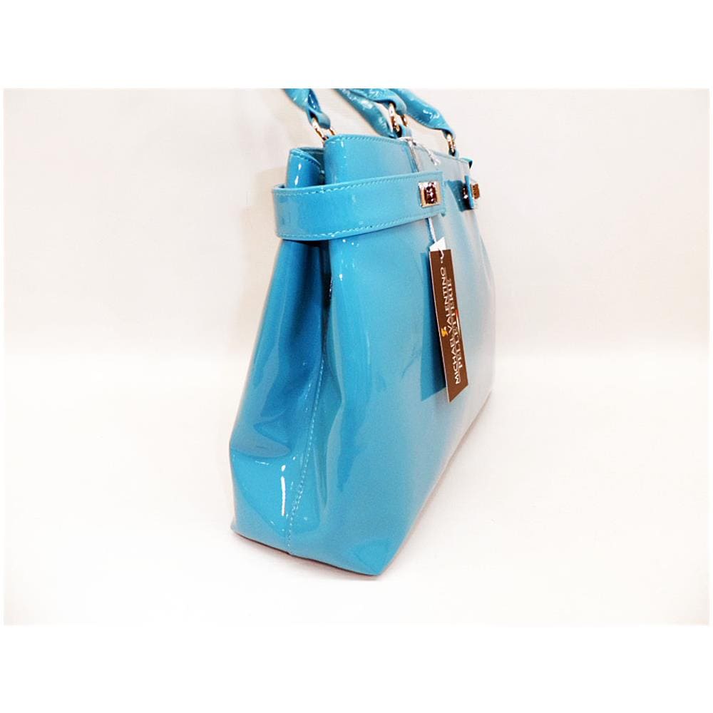 Borsa Donna Shopping Media Vernice 978 Celeste - Foto 2
