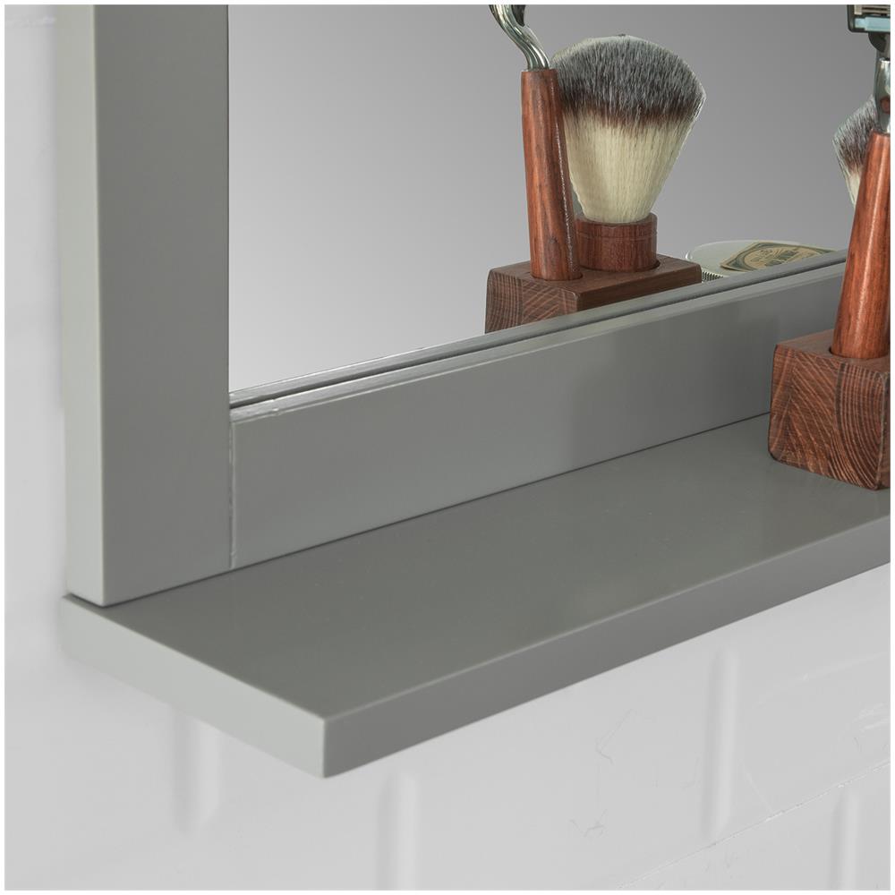 Specchiera Bagno Con Mensole Grigio Specchio L40*a50*p10 Cm, Frg129-sg - Foto 2