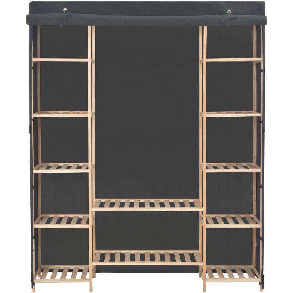 Armadio Grigio 135x40x170 Cm In Tessuto - Foto 2