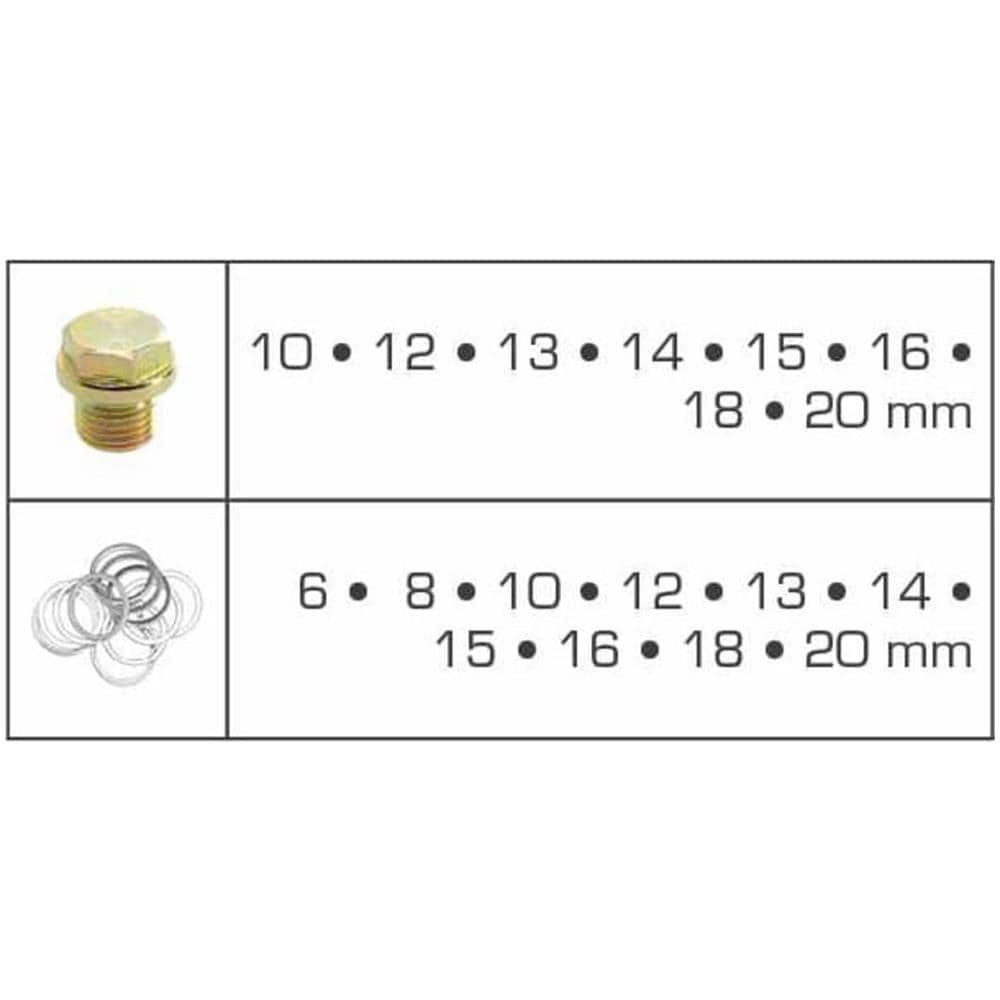 Set Viti Tappo Coppa Olio E Guarnizioni O-ring 543 Pz - Foto 2