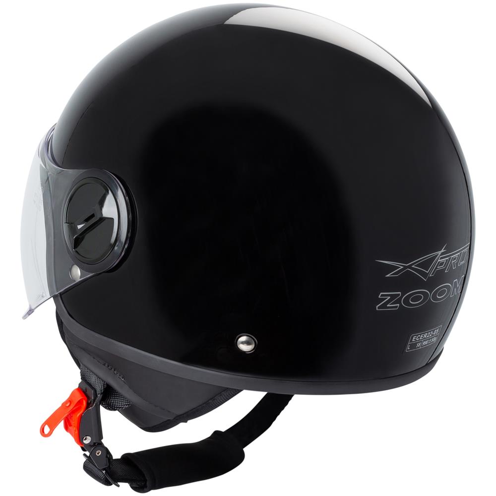 Casco Jet Demi Urban Moto Omologato Ece 22 Visiera Avio Sferica Sonicmoto Nero M - Foto 2