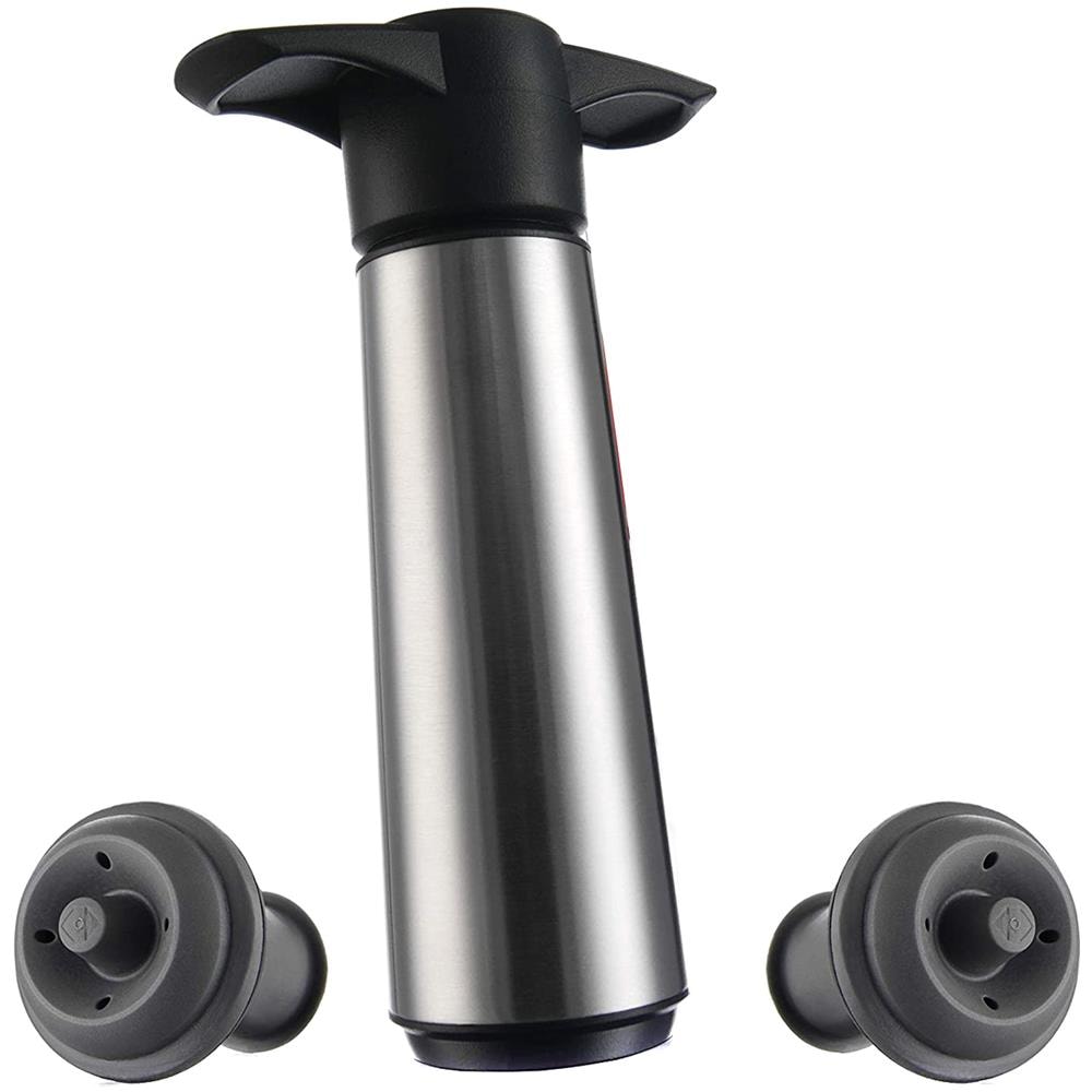 Pompa Salvavino Con Tappi Per Il Vuoto Vacu Vin Grigio - Foto 1