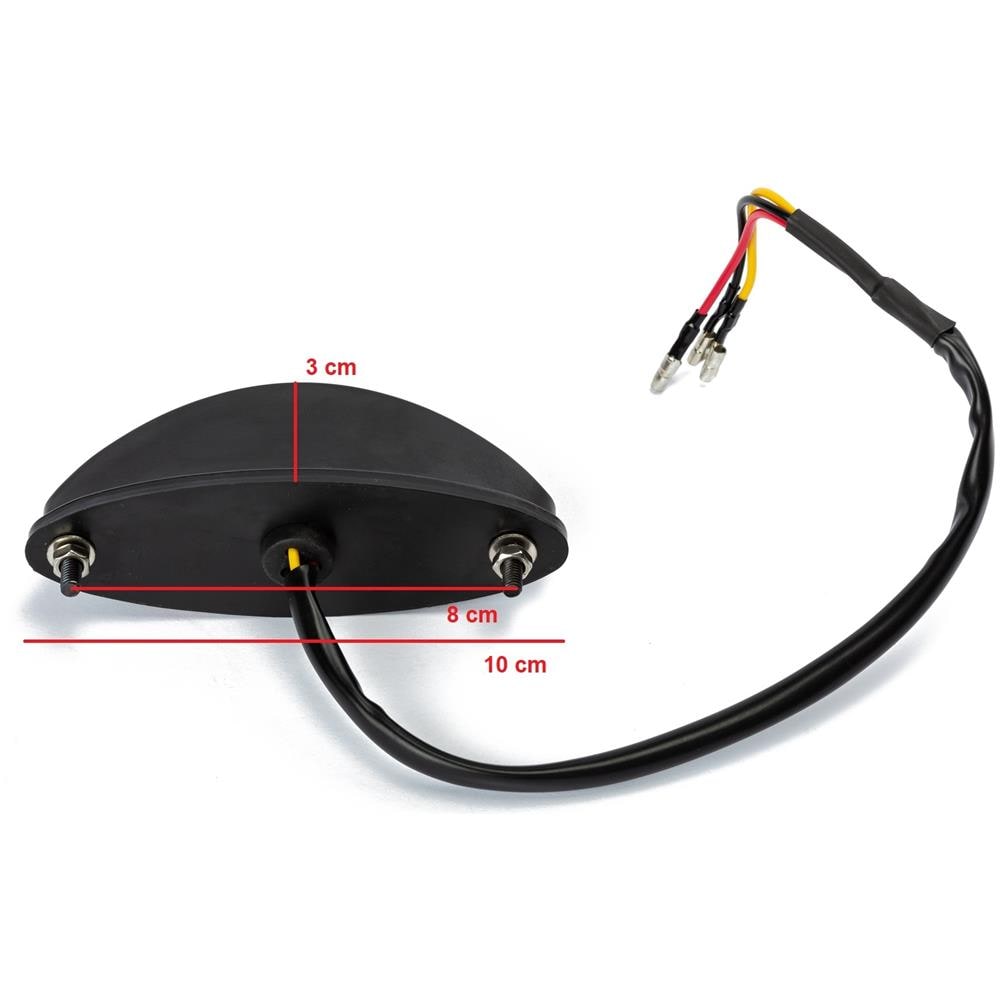 Fanale Faro Posteriore Moto Universale Omologato Luce Stop Targa Led Rosso - Foto 2
