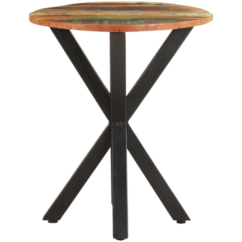 Tavolino Di Servizio 48x48x56 Cm In Legno Massello Di Recupero - Foto 2