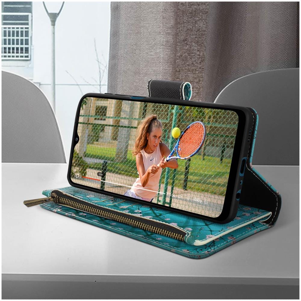 Custodia Samsung Galaxy A12 Copertina Multiscomparto Supporto Fiori Ciliegio - Foto 5