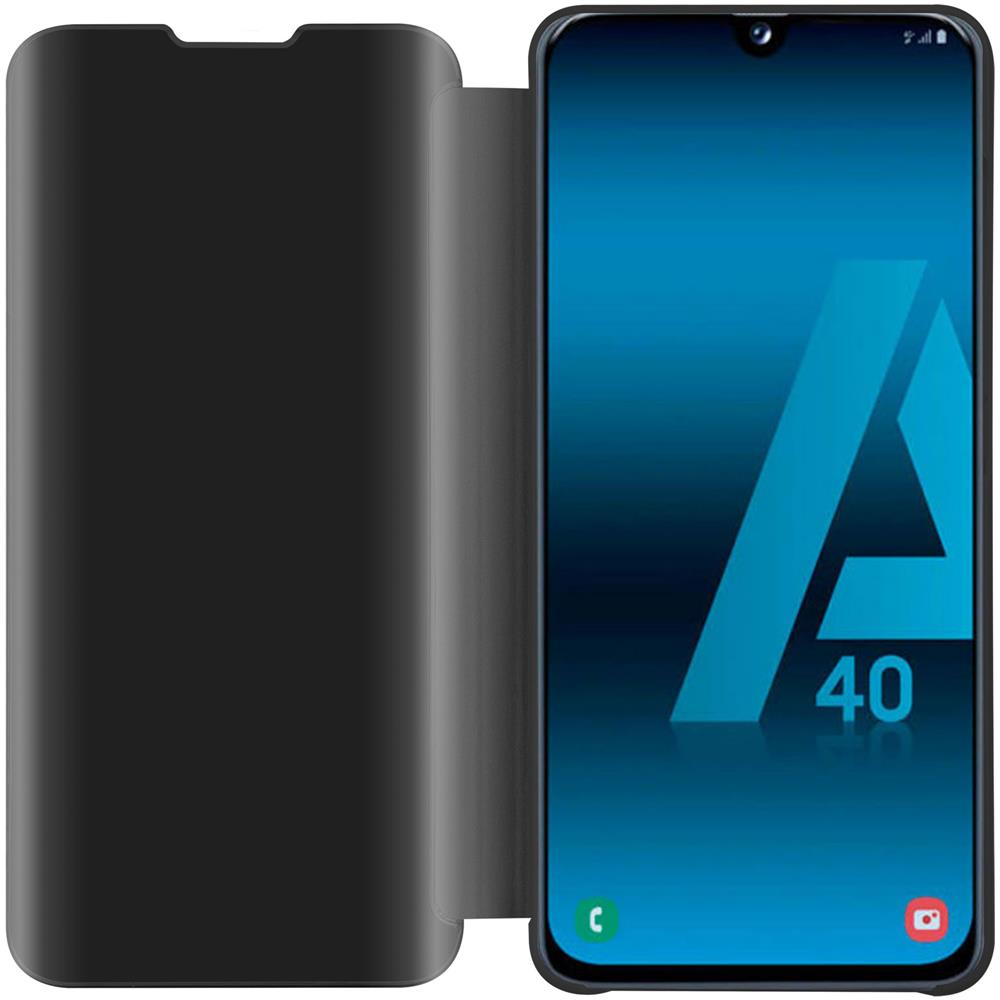 Custodia Compatibile Con Samsung Galaxy A40 In Tormalina Nera - Clear View Specchio Coperchio Protettivo Con Funzione Di Supporto Protezione A 360 Gradi - Foto 2