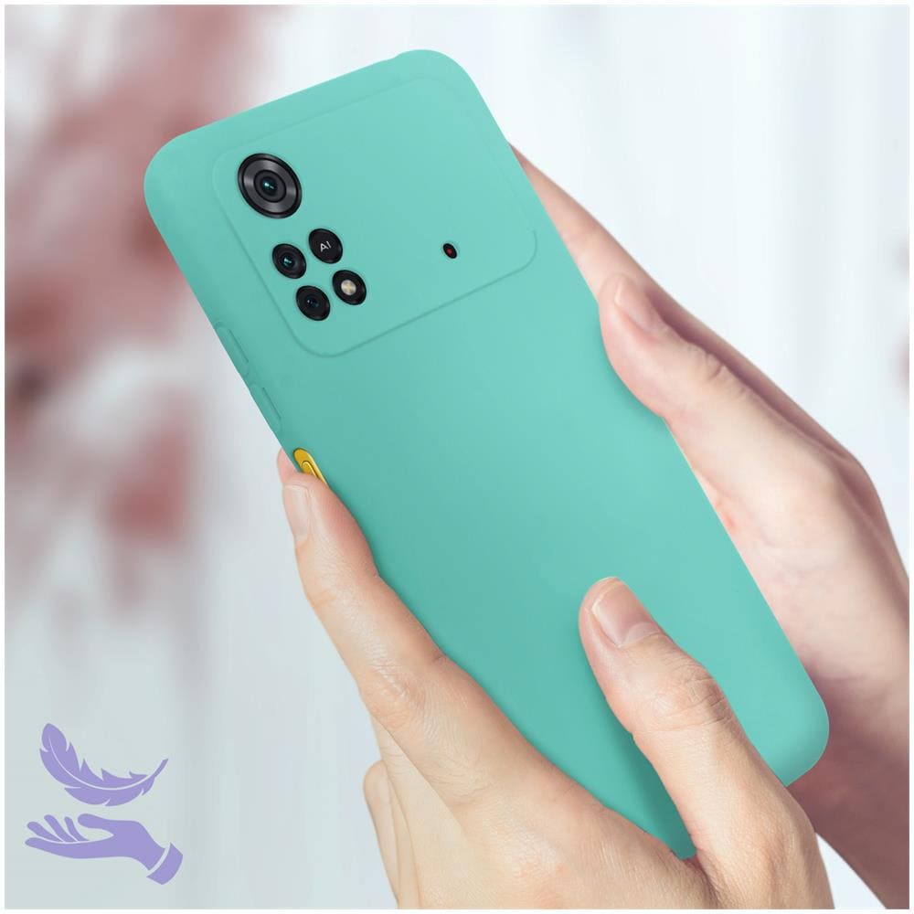 Cover Xiaomi Poco M4 Pro 4g Silicone Semi-rigido Soft-touch Turchese - Foto 5