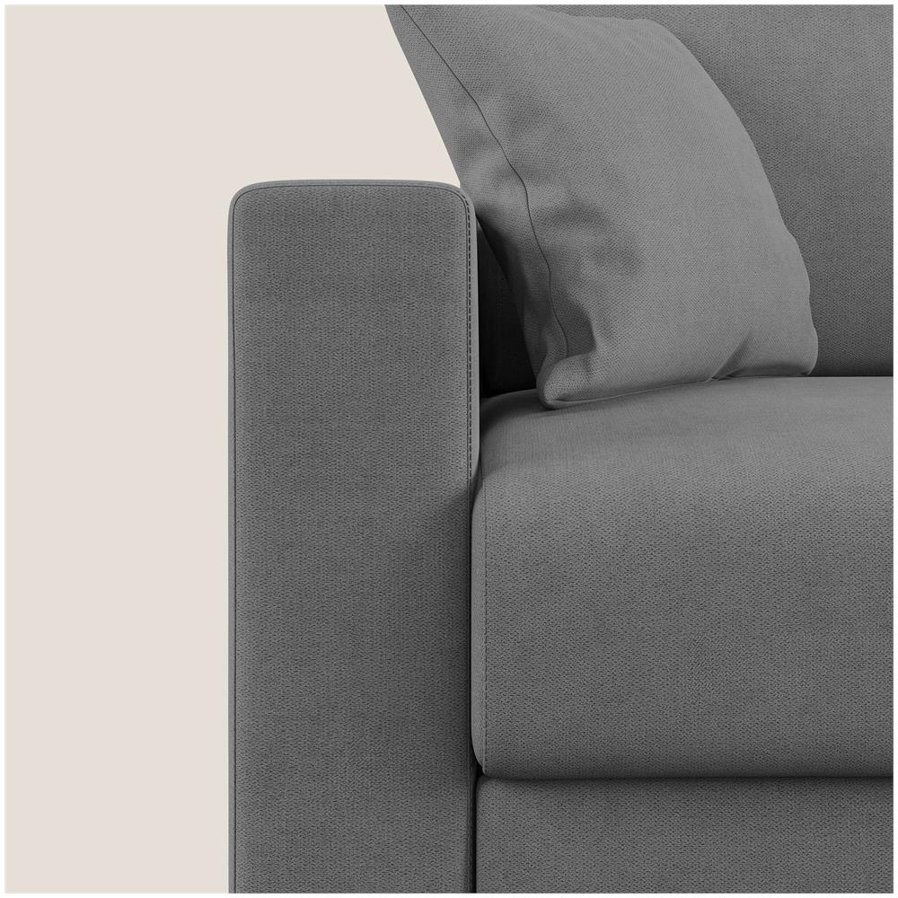 Kafka Divano Letto Angolare In Morbido Tessuto Impermeabile T02 Grigio 262 Cm Destro (mat. 120x197) - Foto 6