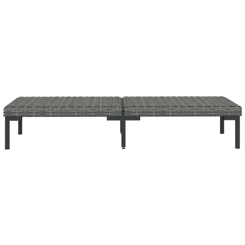 Set Divani Giardino 9pz Con Cuscini In Polyrattan Grigio Scuro - Foto 7