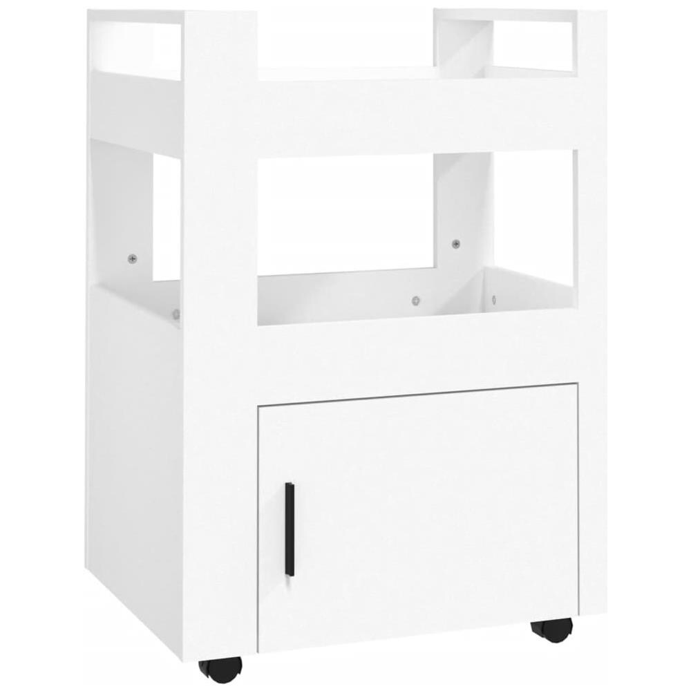 Carrello Da Cucina Bianco 60x45x80 Cm In Legno Multistrato - Foto 2