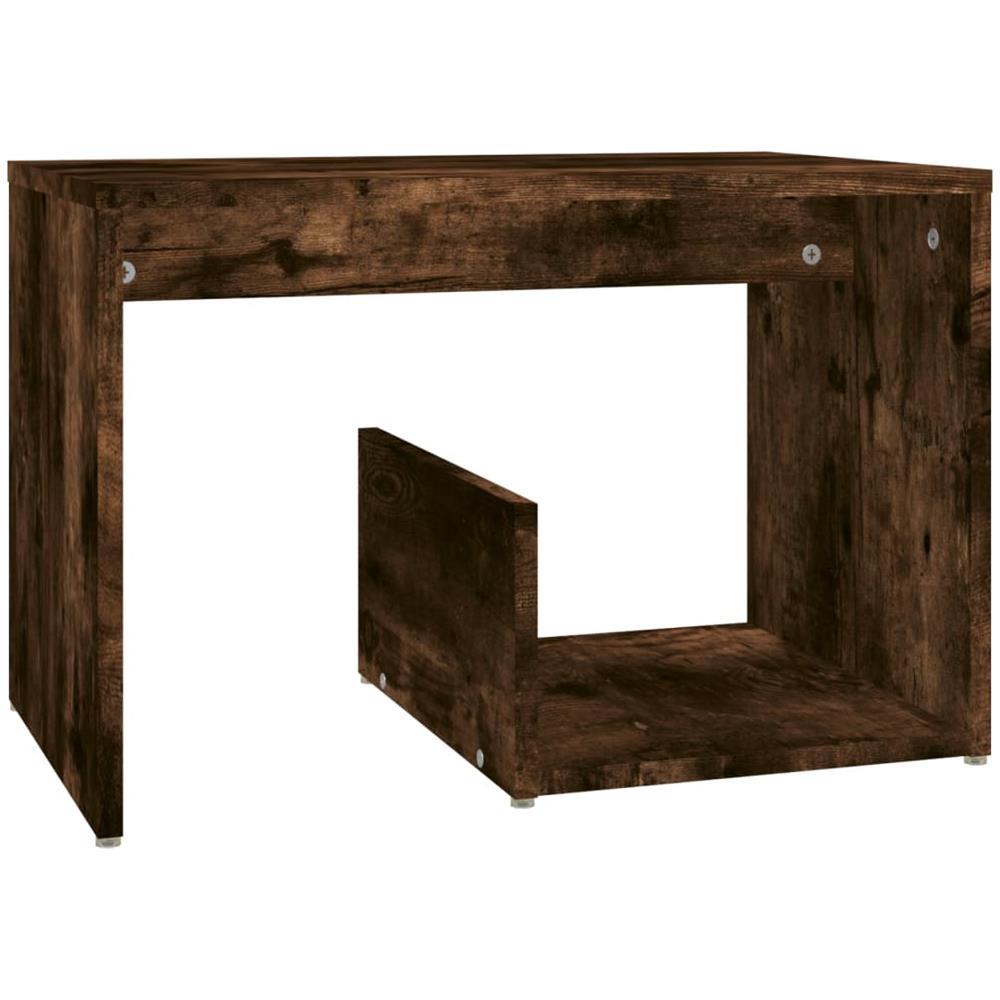 Tavolino Rovere Fumo 59x36x38 Cm In Legno Multistrato - Foto 2