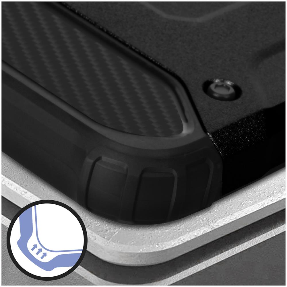 Cover Samsung Galaxy S23 Ibrida Anti-caduta Design Rilievo Defender Ii Nera - Foto 2