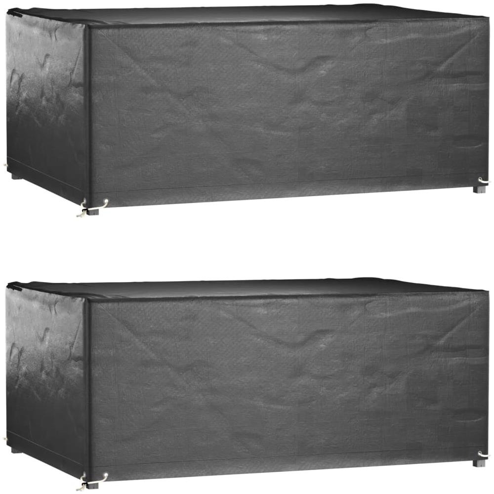 Copri Mobili Giardino 2pz 8 Occhielli 180x122x75cm Rettangolare - Foto 1