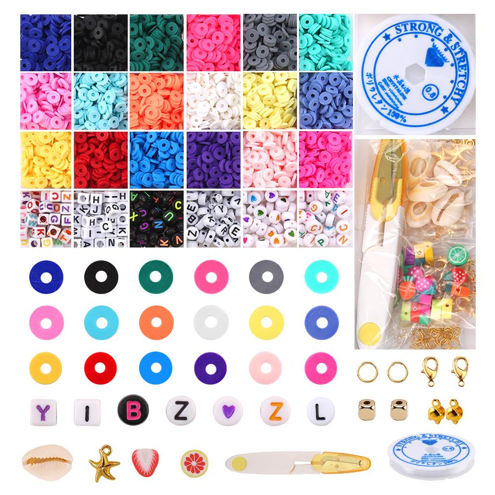 4105 Pezzi Di Perline Di Argilla In 18 Colori Per Realizzare Braccialetti, Perline Di Argilla Multicolori Per Realizzare Gioielli Multicolor - Foto 1