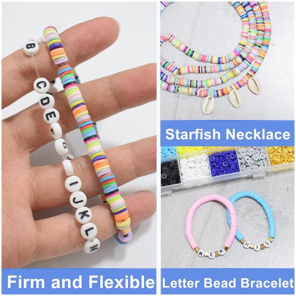4105 Pezzi Di Perline Di Argilla In 18 Colori Per Realizzare Braccialetti, Perline Di Argilla Multicolori Per Realizzare Gioielli Multicolor - Foto 2