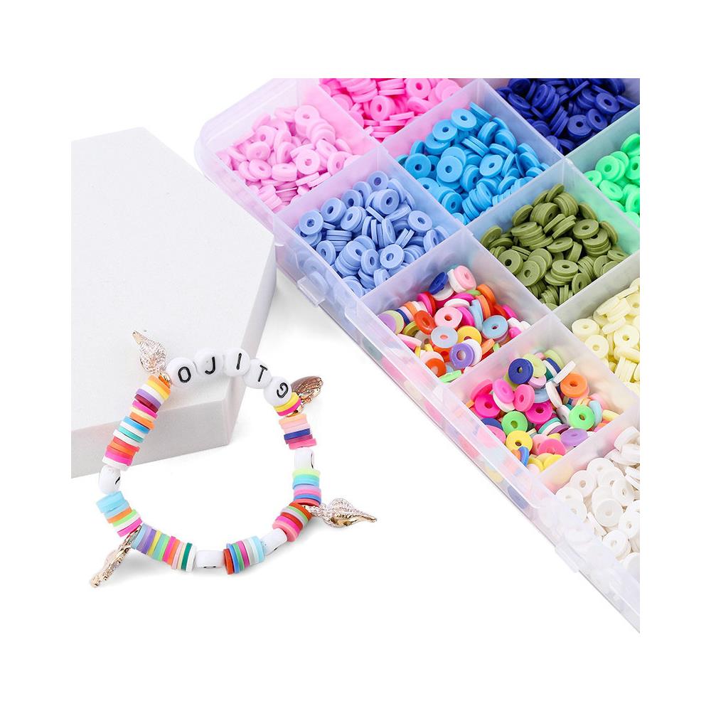 4105 Pezzi Di Perline Di Argilla In 18 Colori Per Realizzare Braccialetti, Perline Di Argilla Multicolori Per Realizzare Gioielli Multicolor - Foto 4