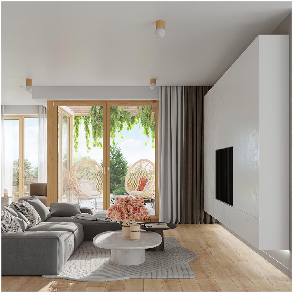 Lampada A Soffitto Boomo 12 Sl. 1191 - Moderno Lampade Da Soffitto Legno Naturale 23x12x12 Cm - Foto 1