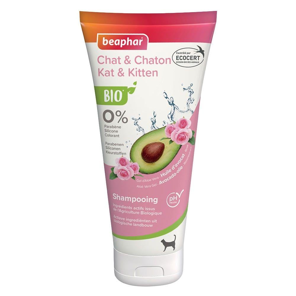 Shampoo Per Gatti E Gattini 200 Ml Gel Di Aloe Vera, Olio Di Avocado, Rosa Biologica Beaphar - Foto 1