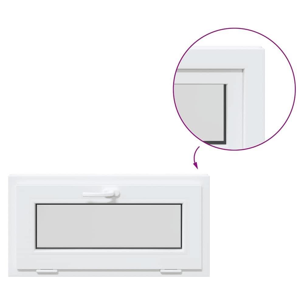 Finestra Seminterrato RISOR 80x40 cm Tilt 2 Vetri Bianco - Foto 1