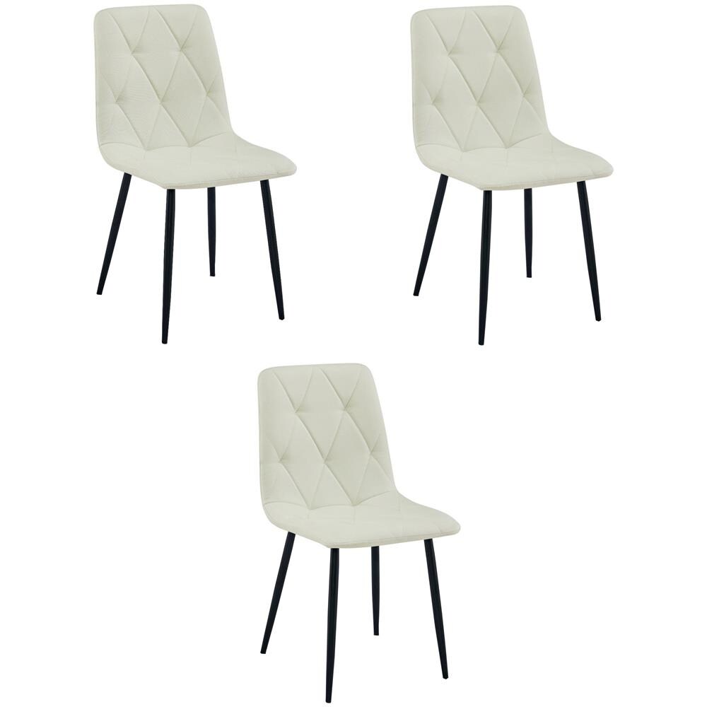 Sedia imbottita TYRA - Elegante beige per soggiorno x3 - Foto 1