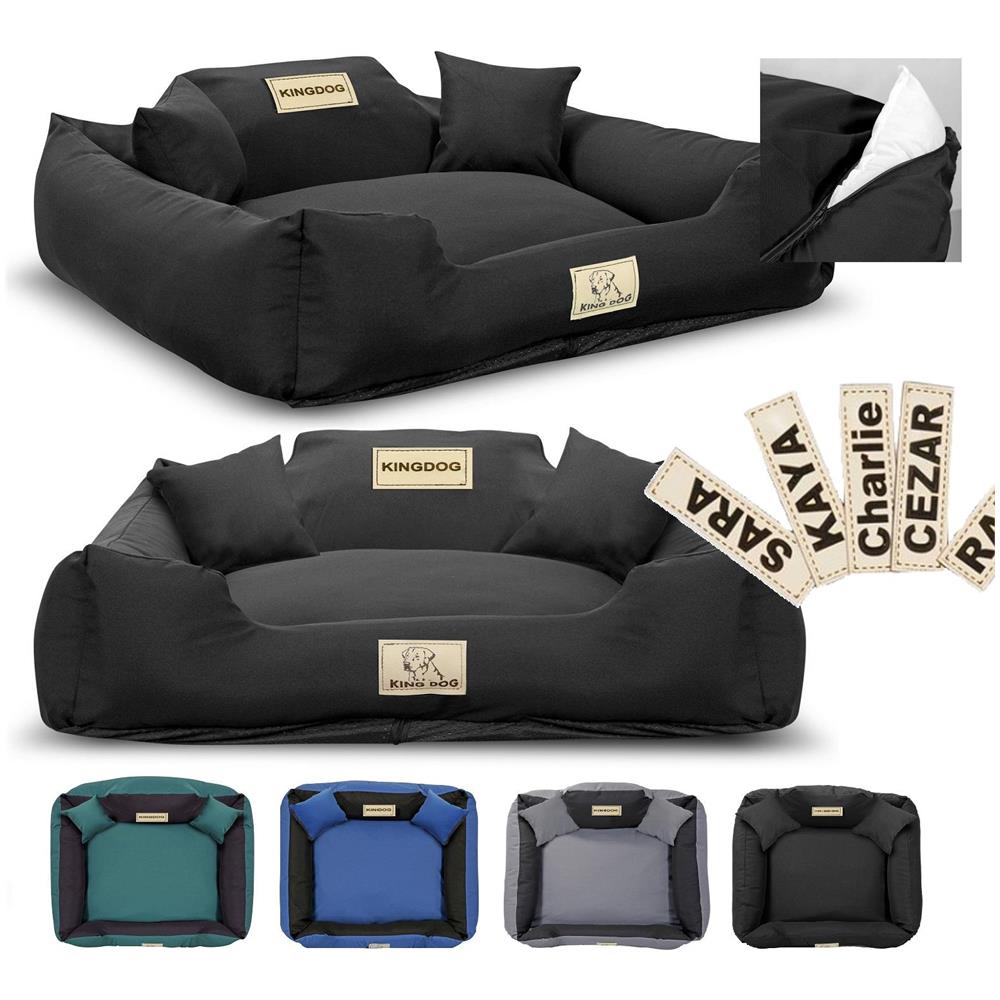 100x75 cm KINGDOG MM43 Letto per cani personalizzabile, Nero - Foto 1