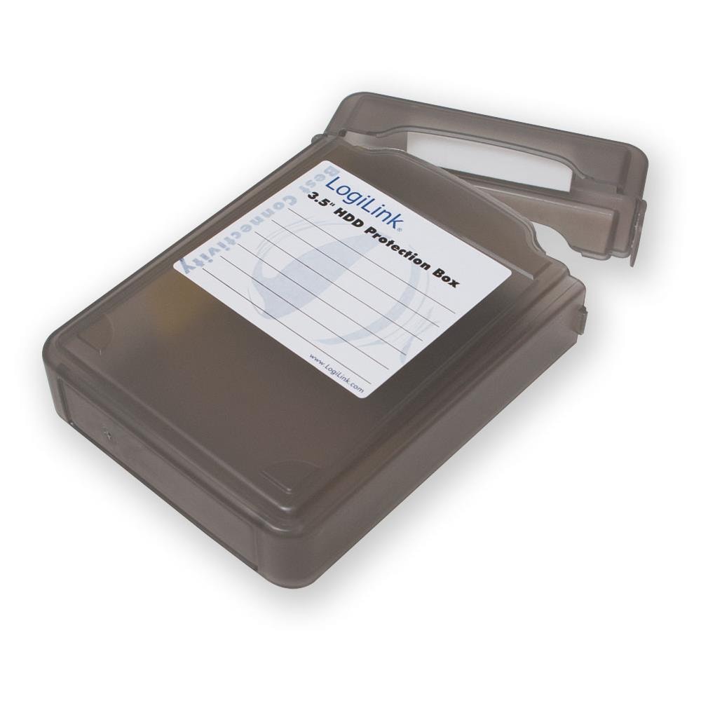 ICA-HD 35BK - Scatola di Protezione per 1 HDD 3,5'' Nero Trasparente - Foto 1