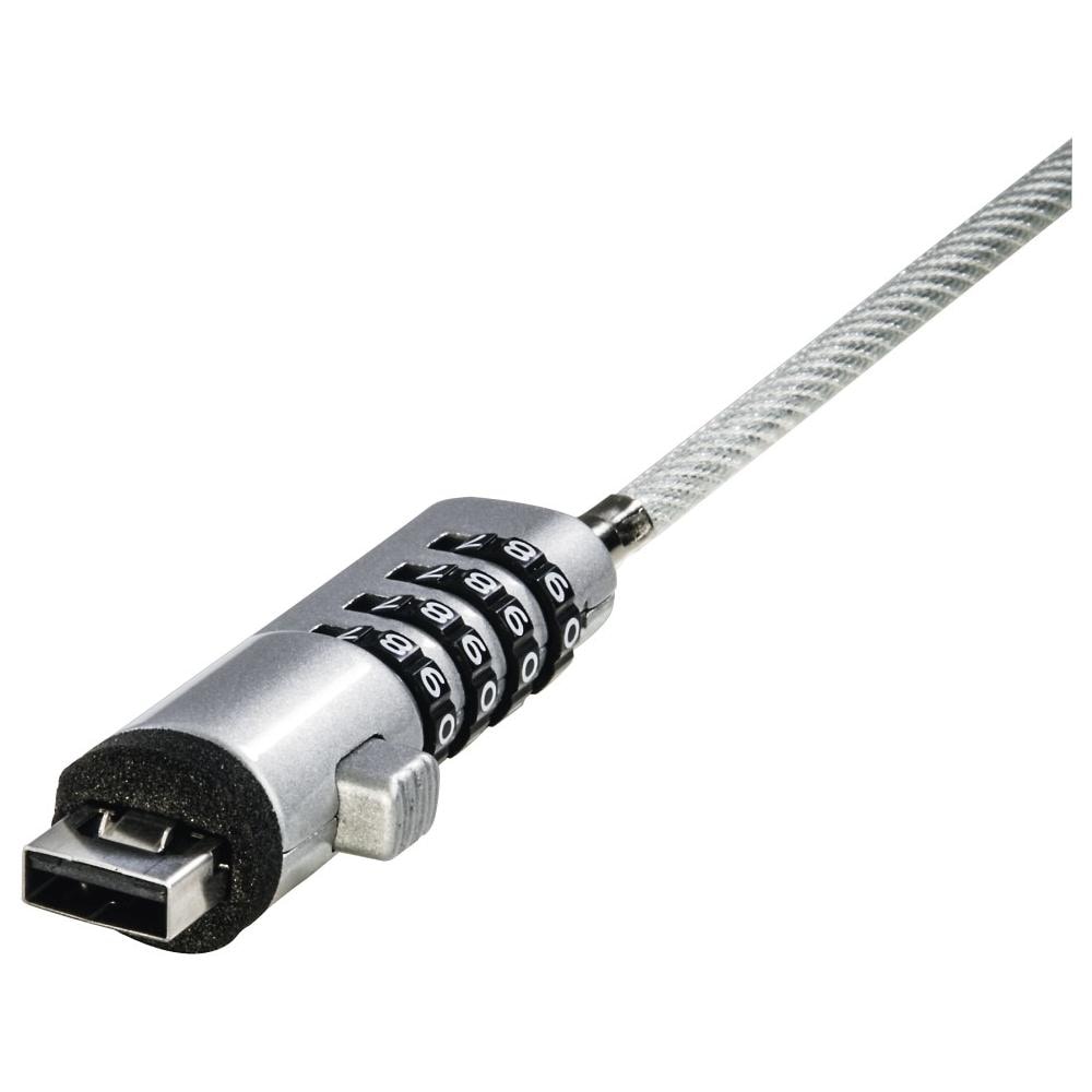 Cavo di sicurezza USB con combinazione a 4 digit, 1,8 metri - Foto 2