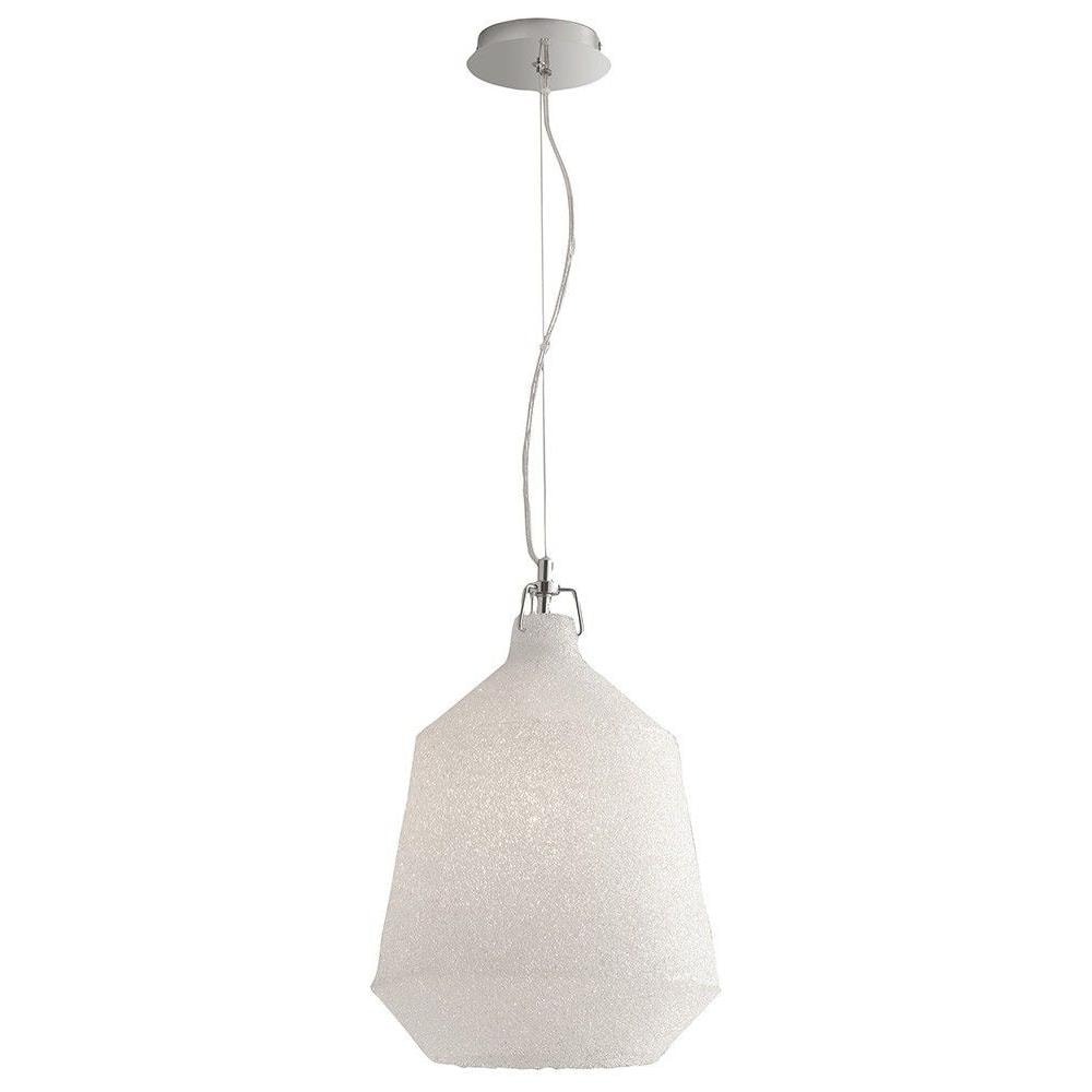 Sopensione Acrilico Effetto Brillantini Metallo Cromo Lampadario Moderno E27 I-dea-s33 - Foto 4
