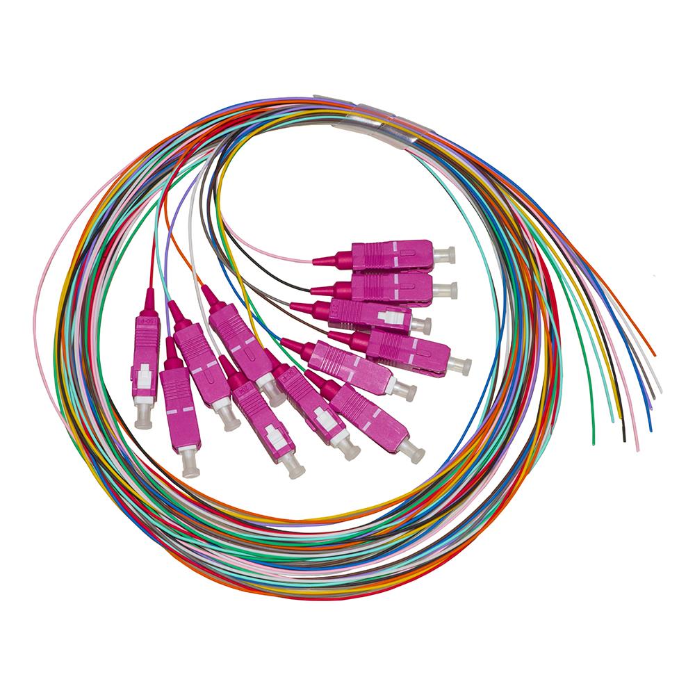 ver Set 12 Cavi Pigtail Fibra Ottica Colorati Connettori Sc Om4 Simplex 2 Mt - Foto 2