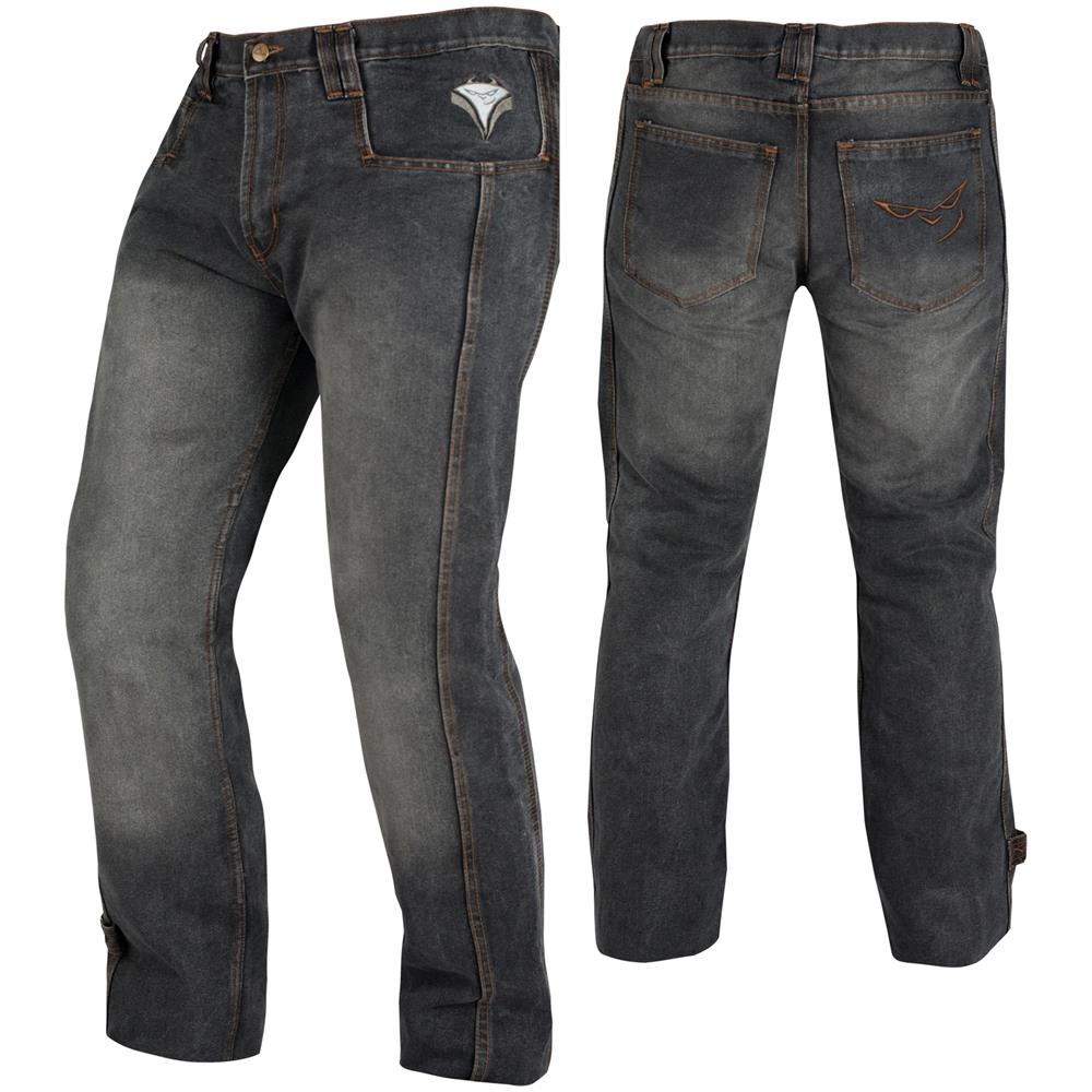 Jeans Pantaloni Moto Scooter Protezioni Ce Omologate Rinforzo Fianchi Nero 40 - Foto 1