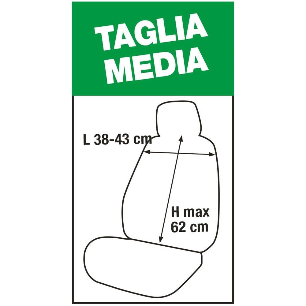 Cora 000129583 Coprisedili Anteriori Fast&smart Tg. Media Tess. Ron Avio - Foto 1