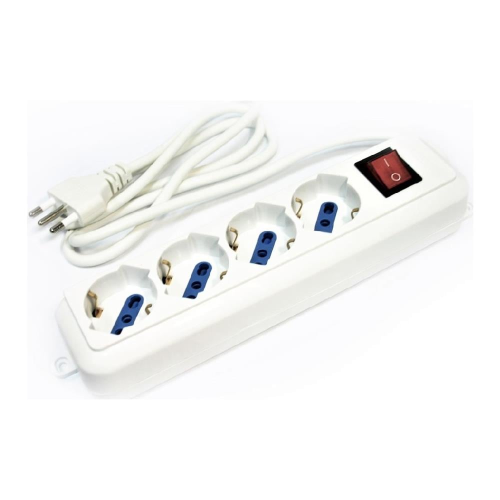 Ciabatta Multipresa Elettrica Con 4 Posti Schuko Con Interruttore On / off - Foto 2