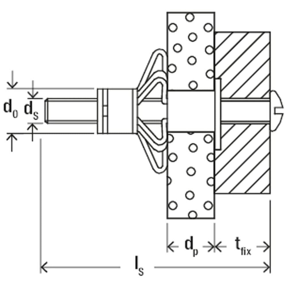 519 769 Tassello Metallico Hm 4x32 S Con Vite (50 Pz.), Grigio, 4 X 32 Vite - Foto 6