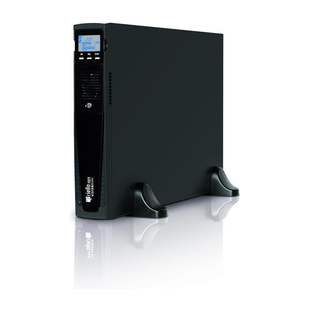 Line-interactive UPS Riello Vision Dual VSD 3000 - 3000 VA / 2700 W - 2U Tower / Rack Mountable - 4 Ora Valve-regulated Lead Acid (VRLA) - 220 V AC - 8 x IEC 60320 C13, 1 x IEC 60320 C19 - Foto 1
