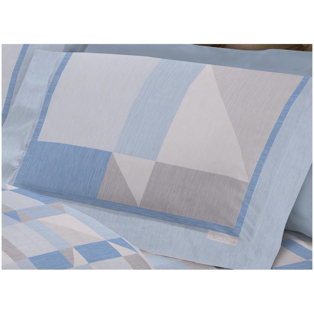 Completo Lenzuola Flanella Linea Supereuropa 100% Cotone Disegno Atene 7879 Singolo Azzurro - Foto 6