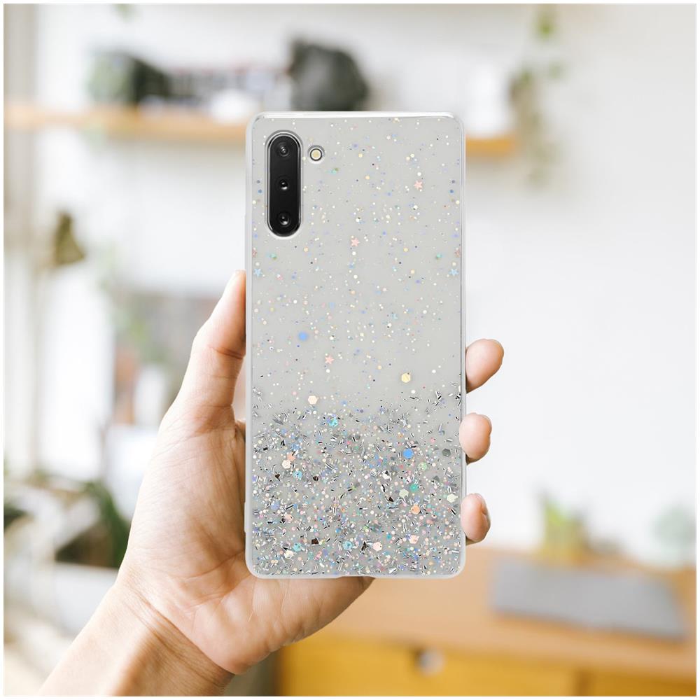 Custodia Compatibile Con Samsung Galaxy Note 10 In Trasparente Con Glitter - Coperchio Protettivo In Silicone Tpu Flessibile Con Glitter Scintillanti - Foto 8