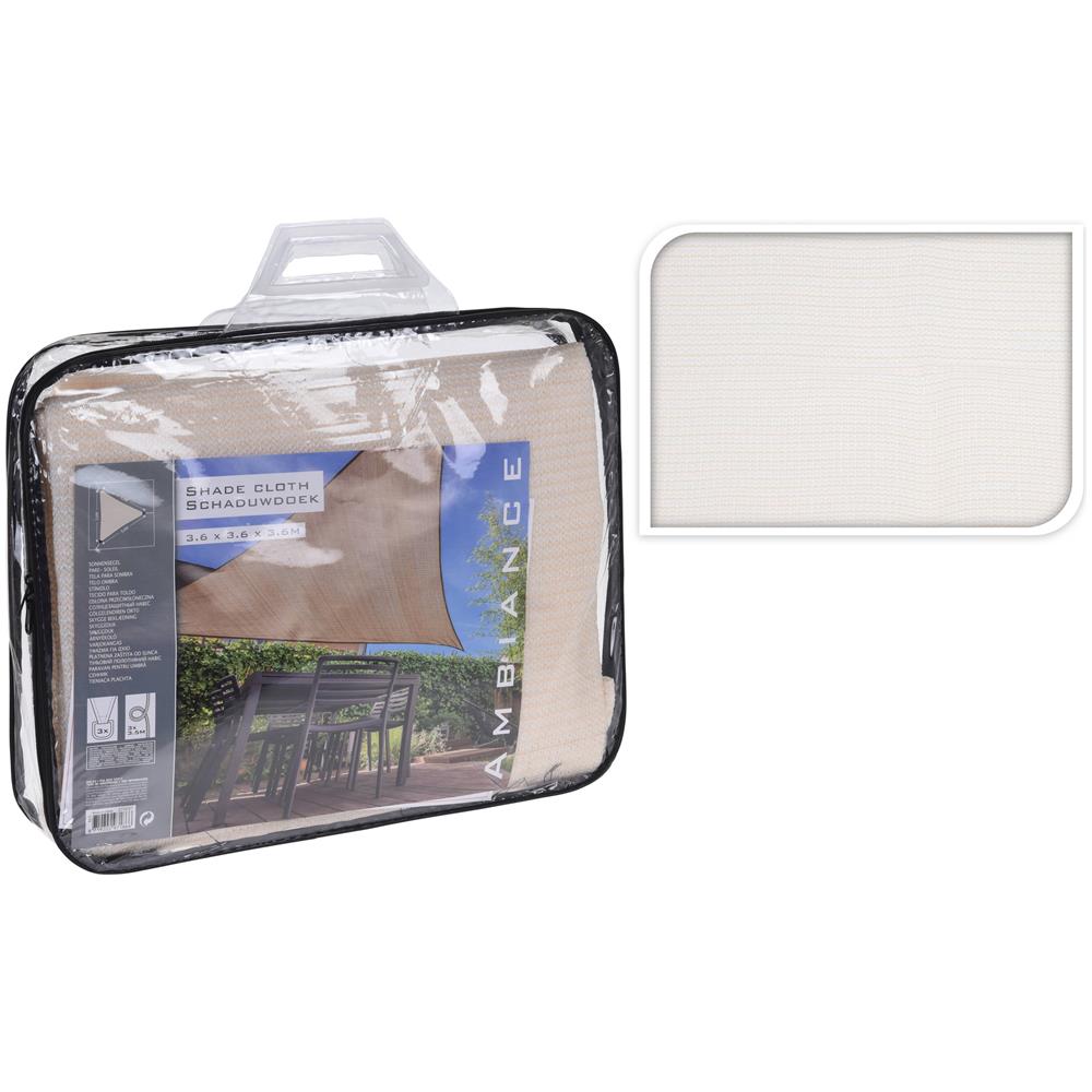 Telo Ombreggiante Triangolo Crema 3,6x3,6m - Foto 2