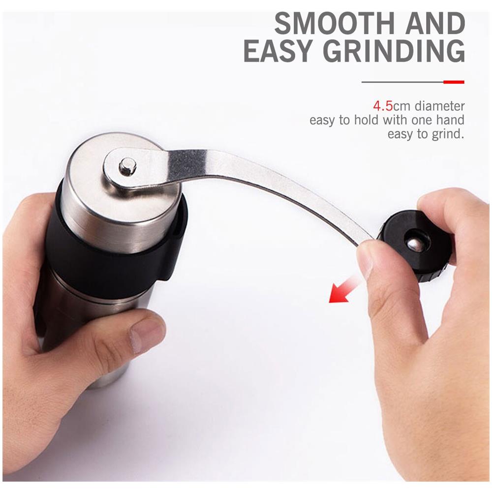INLAW Silver Coffee Grinder Mini In Acciaio Inox Manuale Manuale A Mano Fatti A Mano Chicco Di Caffè Macinata Mulino Cucina Cucine Per Utensili Da Cucina | Smerigliatrici Elettrici Per Caffè NA11404