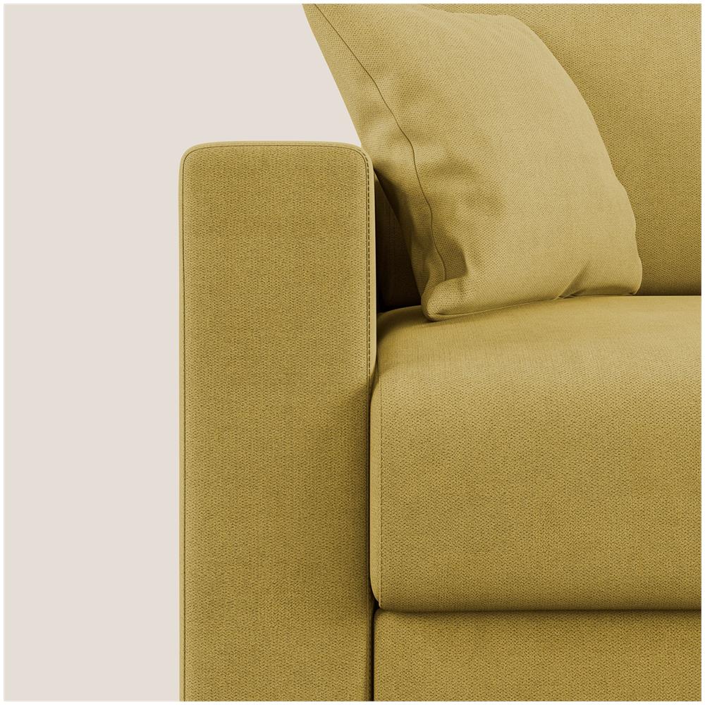 Kafka Divano Letto Angolare In Morbido Tessuto Impermeabile T02 Giallo 262 Cm Destro (mat. 120x197) - Foto 6