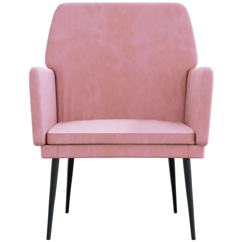 Poltrona Rosa 62x79x79 Cm Velluto - Foto 3